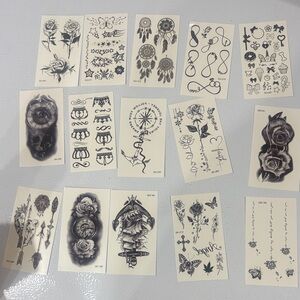 15 sheets whimsygoth/goth Assorted Temporary Tattoo Sheets